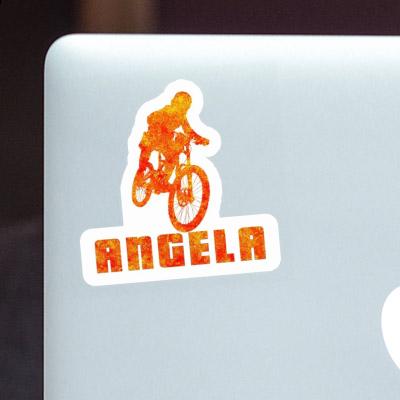Freeride Biker Sticker Angela Laptop Image