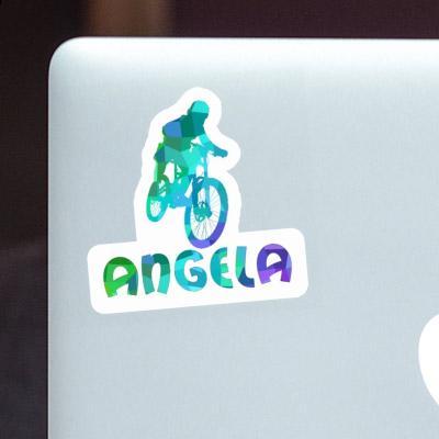 Freeride Biker Sticker Angela Laptop Image