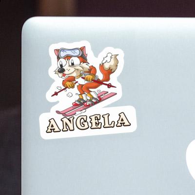 Autocollant Angela Skieur Laptop Image