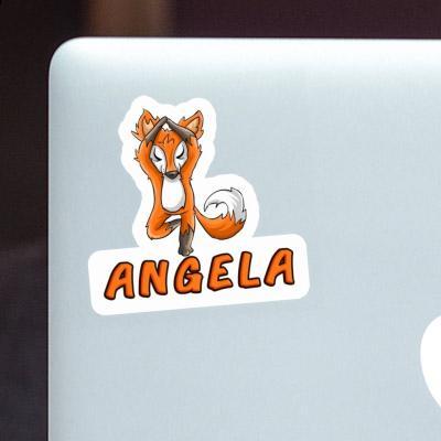 Yoga Renard Autocollant Angela Notebook Image