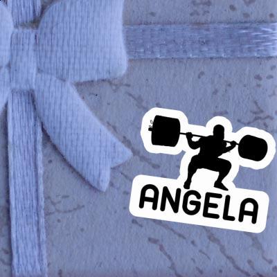 Sticker Weightlifter Angela Notebook Image