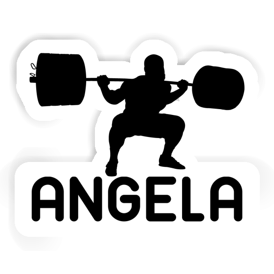 Gewichtheber Sticker Angela Laptop Image