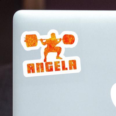 Aufkleber Angela Gewichtheber Laptop Image