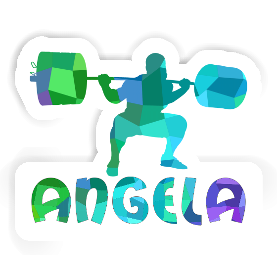Angela Aufkleber Gewichtheber Image