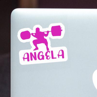 Angela Aufkleber Gewichtheberin Laptop Image