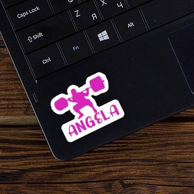Angela Sticker Weightlifter Laptop Image