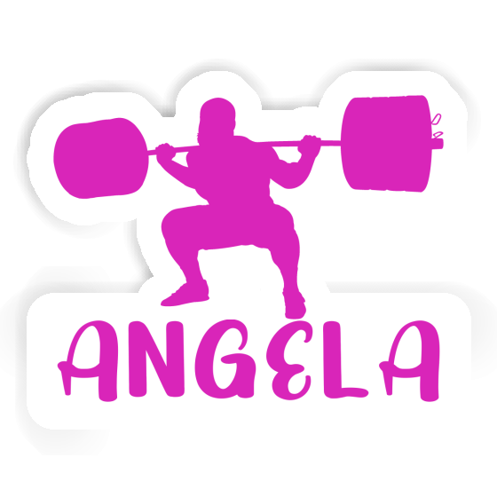 Haltérophile Autocollant Angela Notebook Image