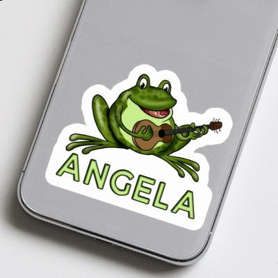 Angela Aufkleber Gitarrenfrosch Laptop Image
