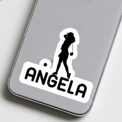 Angela Sticker Golfer Notebook Image