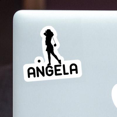 Angela Sticker Golfer Notebook Image