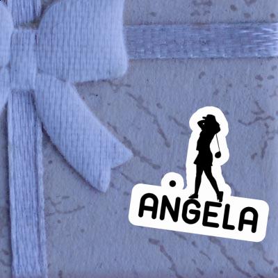 Angela Sticker Golfer Laptop Image