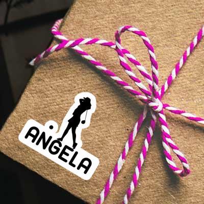 Golferin Aufkleber Angela Notebook Image