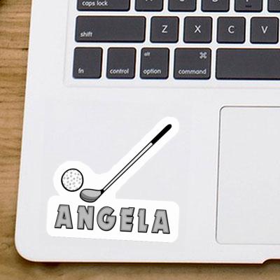 Golf Club Sticker Angela Laptop Image