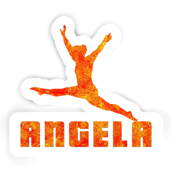 Aufkleber Angela Gymnastin Laptop Image