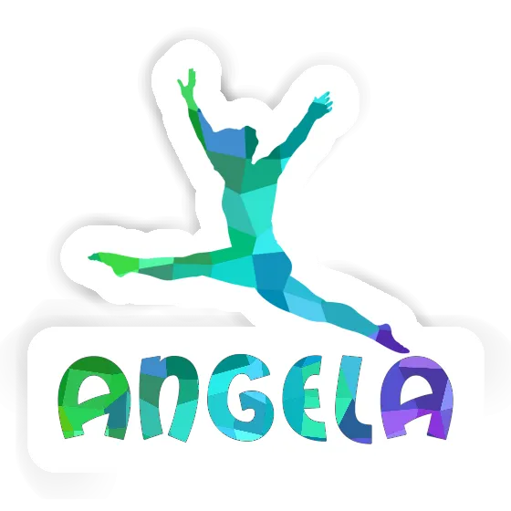 Gymnast Sticker Angela Laptop Image