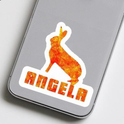 Hase Aufkleber Angela Laptop Image