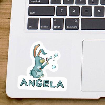 Aufkleber Angela Seifenblasen-Hase Laptop Image
