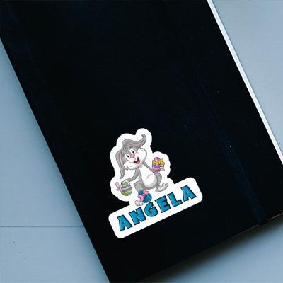 Easter Bunny Sticker Angela Laptop Image