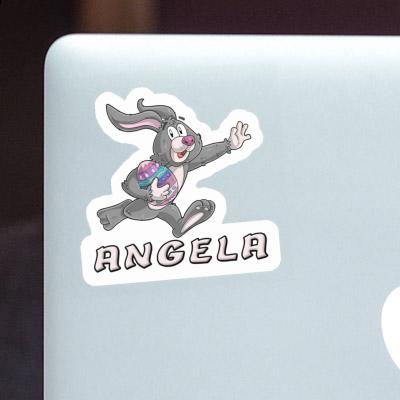 Rugby-Hase Sticker Angela Notebook Image