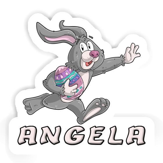 Rugby-Hase Sticker Angela Image