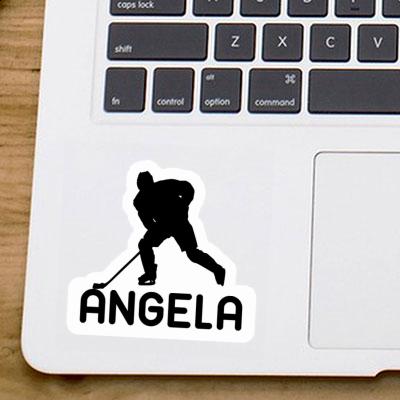 Joueur de hockey Autocollant Angela Laptop Image