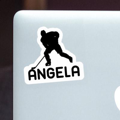 Joueur de hockey Autocollant Angela Notebook Image