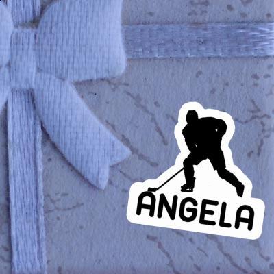 Sticker Angela Hockey Player Notebook Image