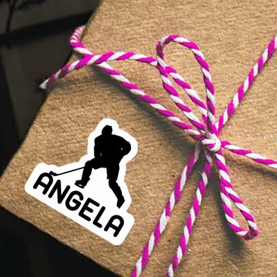 Joueur de hockey Autocollant Angela Laptop Image