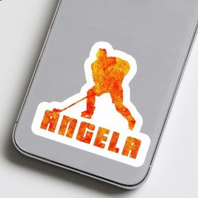 Angela Sticker Hockey Player Notebook Image