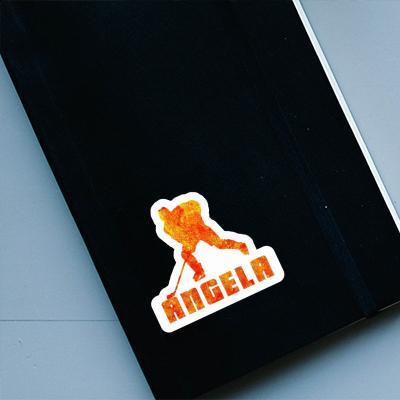 Joueur de hockey Autocollant Angela Notebook Image