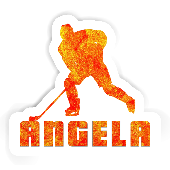 Aufkleber Eishockeyspieler Angela Notebook Image