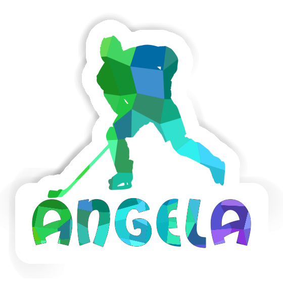 Aufkleber Eishockeyspieler Angela Laptop Image