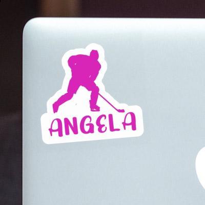 Angela Sticker Hockey Player Laptop Image
