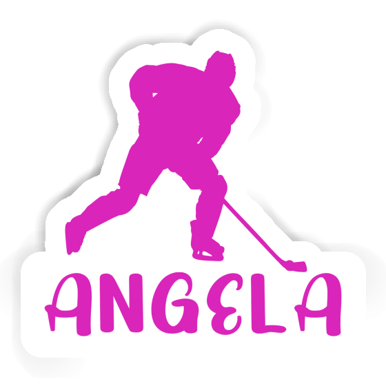 Angela Autocollant Joueuse de hockey Laptop Image