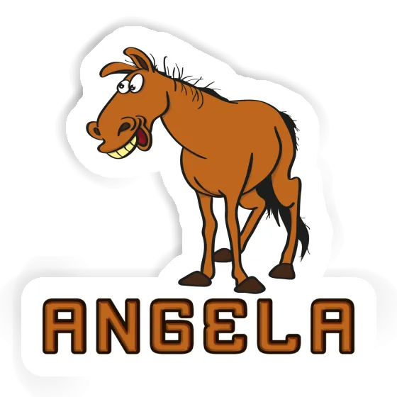Sticker Angela Pferd Notebook Image