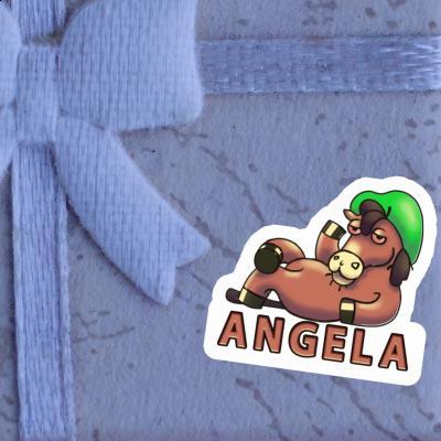 Angela Sticker Lying horse Image