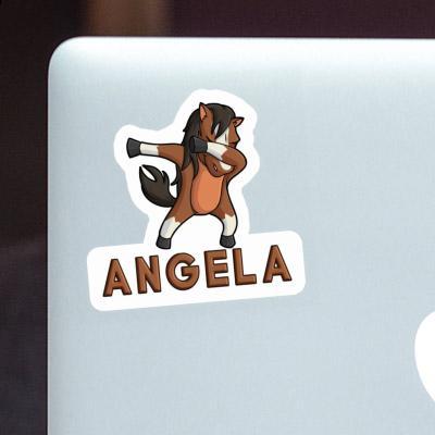 Dabbing Horse Sticker Angela Laptop Image