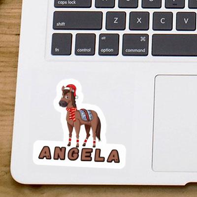 Angela Sticker Christmas Horse Notebook Image