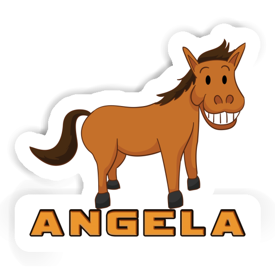 Aufkleber Pferd Angela Laptop Image