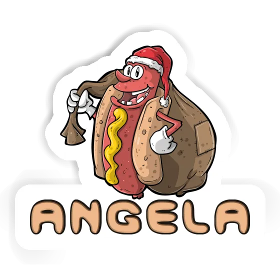 Sticker Angela Hot Dog Image