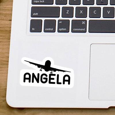 Angela Aufkleber Flugzeug Laptop Image