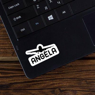 Airplane Sticker Angela Laptop Image