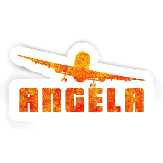Angela Sticker Airplane Laptop Image