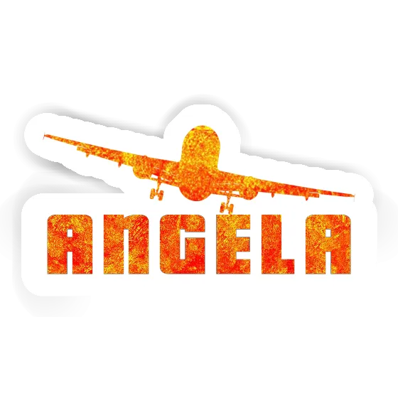 Airplane Sticker Angela Notebook Image