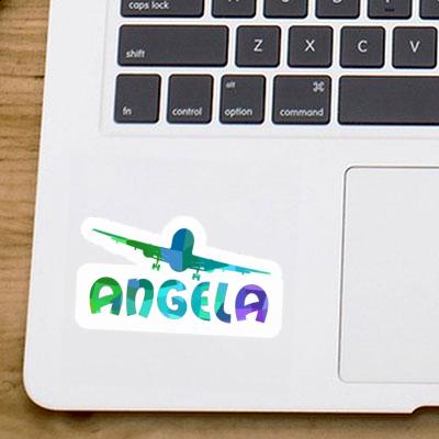 Aufkleber Angela Flugzeug Laptop Image