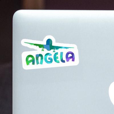Sticker Airplane Angela Laptop Image