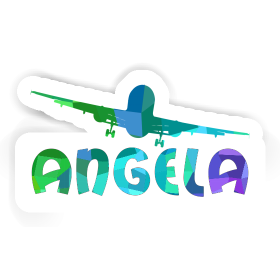 Aufkleber Angela Flugzeug Notebook Image