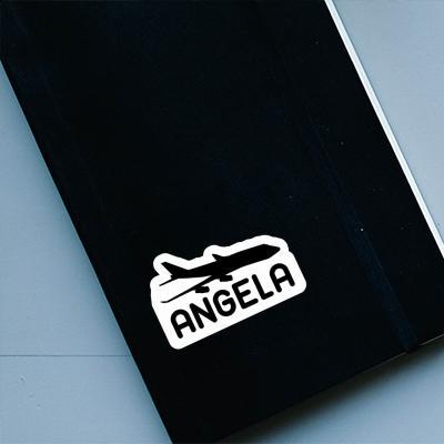 Aufkleber Jumbo-Jet Angela Notebook Image