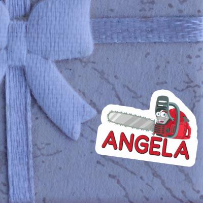 Angela Sticker Chainsaw Notebook Image