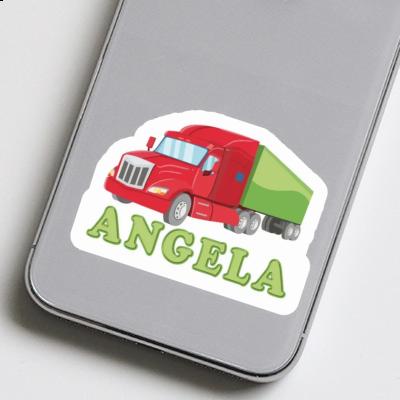 Sticker Articulated lorry Angela Notebook Image